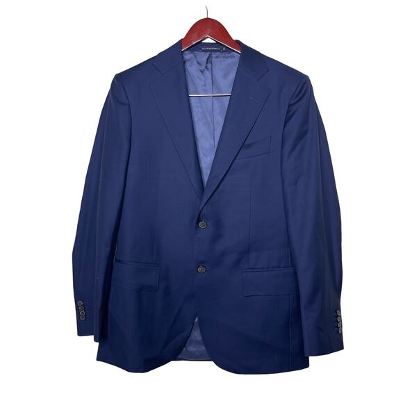 Suitsupply Navy Tailored Fit Lazio Suit Jacket Pure S110's Wool sz US 38 - Picture 1 of 9